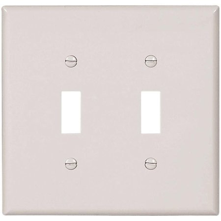 EATON WIRING DEVICES Wallplate, 514 in L, 531 in W, 2 Gang, Thermoset, White 2149W-BOX